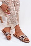 Womens Flat Heeled Sandals With Bow Beige Avenza