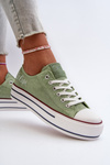 Trampki Gruba Podeszwa Damskie Zielone Lee Cooper LCW-24-31-2217