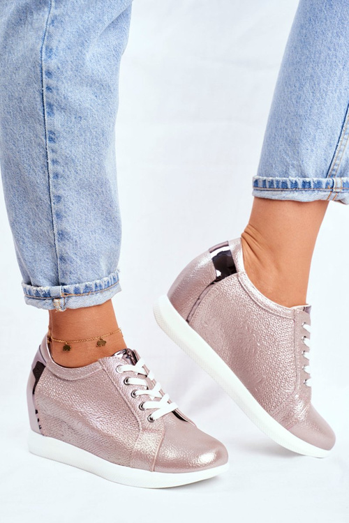 Women’s Wedge Sneakers Sergio Leone Beige Flash SP235