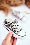 Children's Sneakers With Leopard Print White Berni