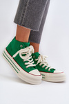 Women's Platform Sneakers in Green Aineri