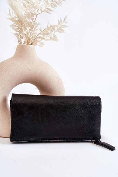 Portfel Damski Duży Magnes Czarny Connes