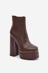 Boots On Massive Platform And Heel Insulated Chocolate Selahra