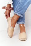 Espadrilles On Straw Sole Lu Boo Beige