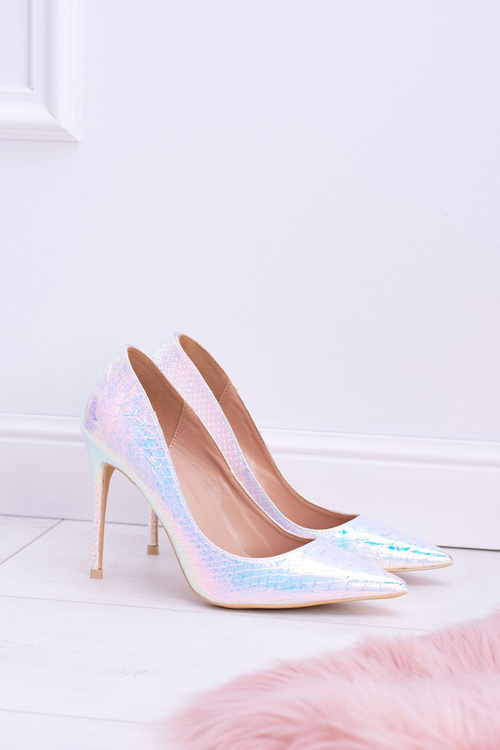 Lu Boo Women's Stilettos Pointed Pink Petrol Glam