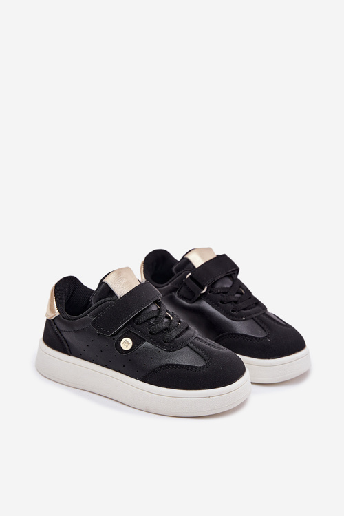 Sportowe Buty Dziewczęce Rzep Czarne Marisa