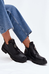 Insulated Low Women's Ankle Boots With Decoration On Zip Black Lavira