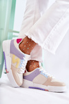 Women's Sport Leather Shoes Beige Francis
