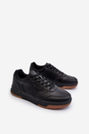 Men's Black Faux Leather Sneakers Radikalle