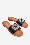 Women's Fashionable Sandals With Decoration Black Halsey