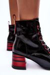 Lacquered Heeled Boots SBarski MR870-49 Black
