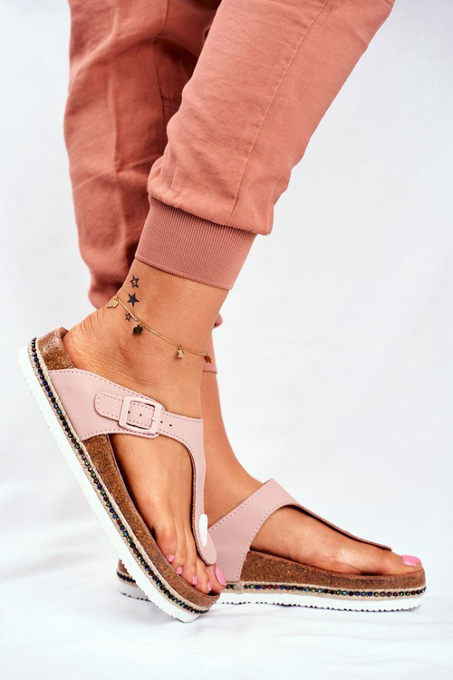 Women's Flip Flops Big Star Pink FF274636