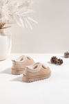 Children's Snow Boots with Embroidery and Bow Beige Daven