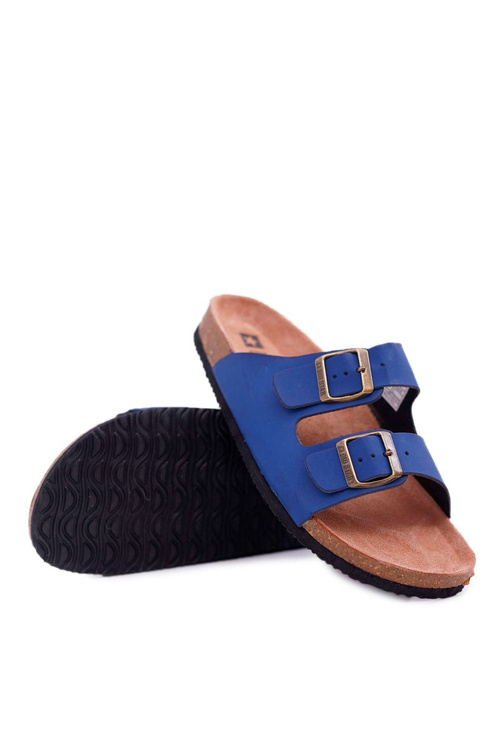 Men's Flip Flops With Buckles Big Star Navy Blue DD174604