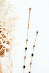 Women's Necklace With Black Beads Gold 