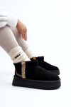 Platform Snow Boots with Pattern Black Udra