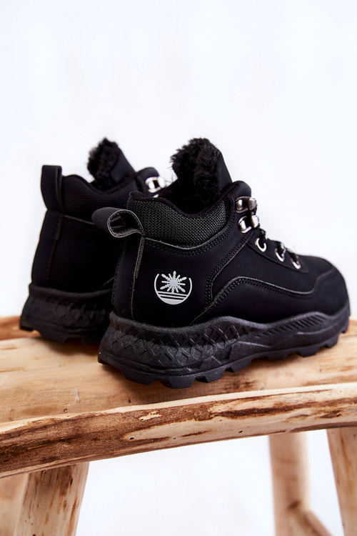 Children's Warm Boots Trappers Black Otto