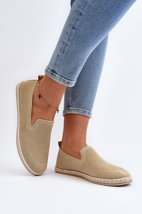 Espadryle Wsuwane Damskie Harmonie Beżowe 24TX02-7653