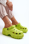 Damskie Klapki Piankowe Na Masywnej Podeszwie Limonkowe Witima