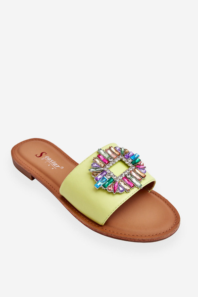 Women's Fashionable Sandals With Decoration Green Halsey