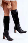 Women's Leather Knee Boots Maciejka 05784-01 Black