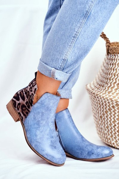 Women’s Boots Flat Heels Spring Blue Viva