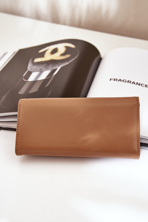 Eco Leather Smooth Women's Wallet Dark Beige Erolia