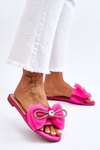 Women's Slippers With Bow And Rhinestones Fuchsia Jolene