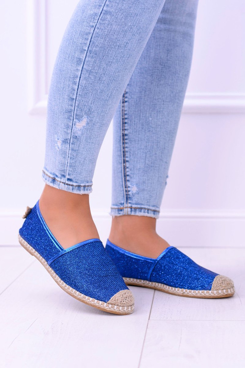 Lu Boo Cornflower Brocade Espadrilles