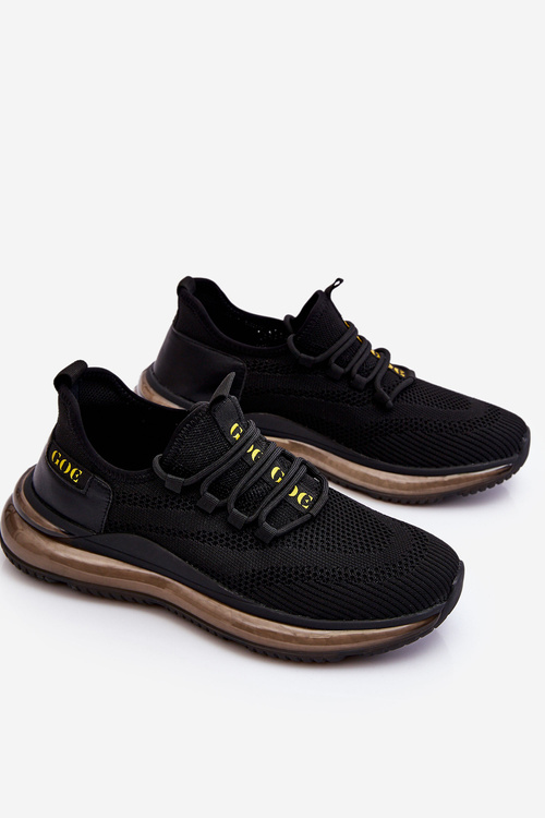 Buty Sportowe Wsuwane Męskie Czarne GOE LL1N4024