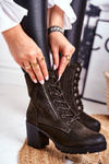 Women's Boots On High Heels Khaki Vimen