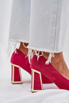 Elegant Heels On A Stiletto Pointed Toes Fuchsia Falseki