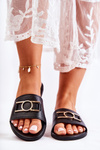 Women's Classic Slippers With Decoration Black Sherri