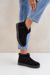Women's Snow Boots Made Of Eco Suede Black Noliri