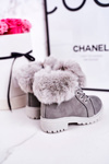 Children's Insulated Boots With Fur Grey Nella