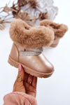 Children's Snow Boots With Cubic Zirconia Gold Hollee