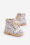 Kids' Lined Zip-Up Boots Beige Dolida