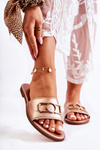 Women's Classic Slippers With Decoration Gold Sherri