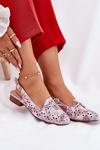 Cutout Ballet Flats With Open Heel Multicolor Navinnia