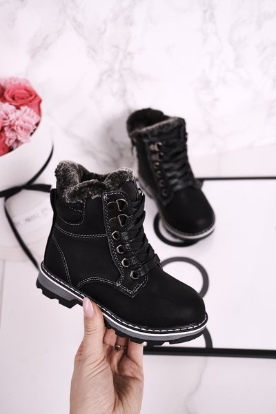 Children's Boots Insulated With Fur Black Luke