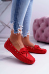 Mokassins Women's Comfortable Eco Suede Red Memfi