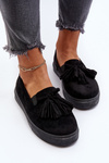 Women's Black Fringed Espadrilles Elorvia