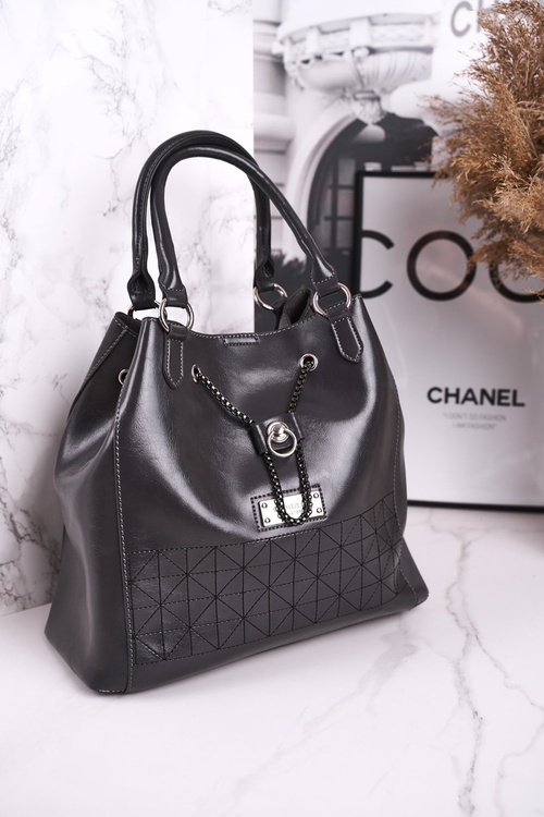 Elegant Women's Handbag with Clutch Bag MONNARI BAG5810-019 Grey