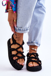 Women's Fashionable Braided Sandals Black Tiffanie