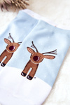 Feet Socks Reindeer Green and White